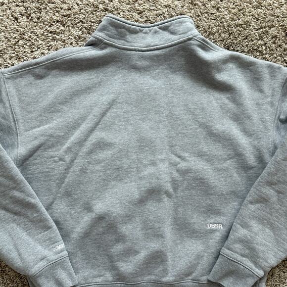 Dumbstruck DBSR Grey Quarter Zip Pullover Sweatshirt Boxy Fit Men’s Size Medium - Picture 7 of 8